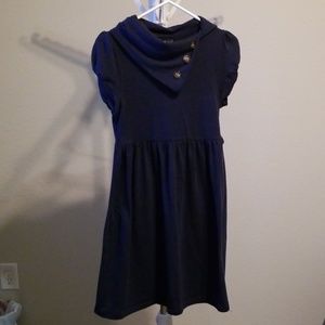 Blue sweater dress